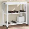 Kitchen Trolley MONZA 84x40x90 cm Solid Wood Pine Colour white Size 84 x 40 x 90 cm 