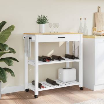 Kitchen Trolley MONZA - Stylish Solid Pine Wood Storage