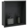  Shower Niche Matt Black 32x32x9 cm Stainless Steel Colour black 