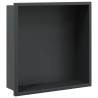 Shower Niche Matt Black 32x32x9 cm Stainless Steel - HipoMarket