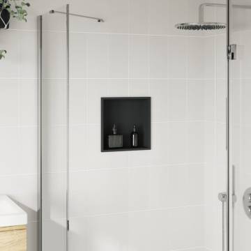 Shower Niche Matt Black 32x32x9 cm Stainless Steel - HipoMarket