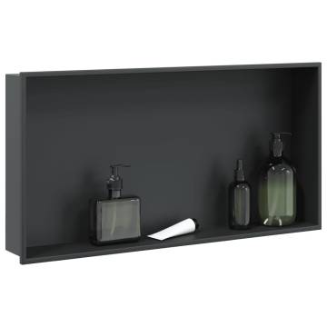 Matt Black Shower Niche 62x32 cm - Durable Stainless Steel