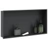  Shower Niche Matt Black 62x32x9 cm Stainless Steel Colour black 