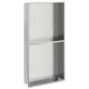 Shower Niche Brushed Silver 32x62x9 cm Stainless Steel