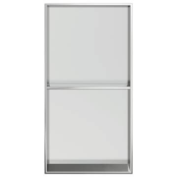 Shower Niche Brushed Silver 32x62x9 cm Stainless Steel