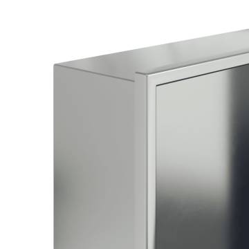 Shower Niche Brushed Silver 32x62x9 cm Stainless Steel