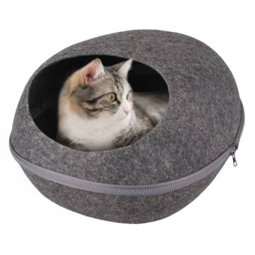 FLAMINGO Cat Cave Chizmo - Cozy Felt Bed for Cats