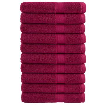 Premium Bordeaux Towels SOLUND Set of 10 - 100x200cm