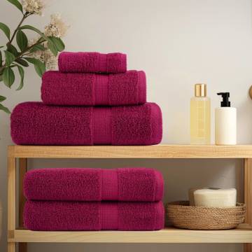 Premium Bordeaux Towels SOLUND Set of 10 - 100x200cm