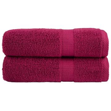 Premium Hand Towels SOLUND 2pcs Bordeaux 50x100cm 600gsm