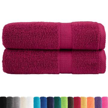 Premium Hand Towels SOLUND 2pcs Bordeaux 50x100cm 600gsm