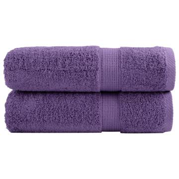 Premium SOLUND Hand Towels - 2 pcs Purple, 50x100 cm, 600 gsm