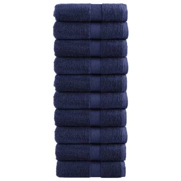 Premium SOLUND Guest Towels - 10pcs Navy Blue 30x50cm