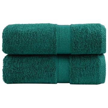 Premium Green Guest Towels SOLUND - 2 pcs 30x50 cm - 600 gsm