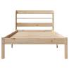 Solid Wood Pine Bed Frame with Headboard - 75x190 cm