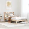 Solid Wood Pine Bed Frame with Headboard 90x190 cm - HipoMarket