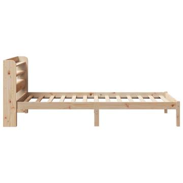 Solid Wood Pine Bed Frame with Headboard 90x190 cm - HipoMarket