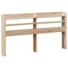 Double Bed Frame with Solid Pine Headboard 135x190 cm