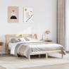  Bed Frame with Headboard 140x190 cm Solid Wood Pine Colour natural Size 140 x 190 cm 