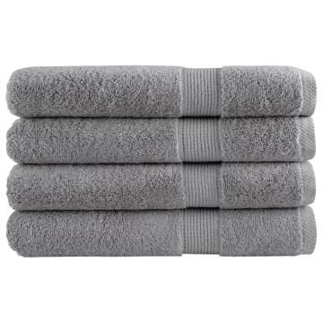 Premium Towels SOLUND 4pcs Grey 100x200cm - Soft & Durable