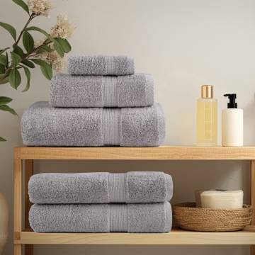 Premium Towels SOLUND 4pcs Grey 100x200cm - Soft & Durable