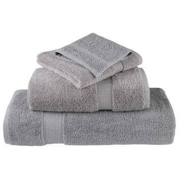 Premium Towels SOLUND 4pcs Grey 100x200cm - Soft & Durable