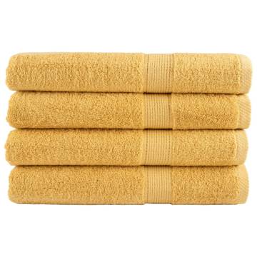 Premium SOLUND Towels - 4pcs Gold 100x200cm 600gsm