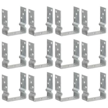 Fence Anchors 12 pcs Galvanised Steel - Durable Outdoor Solution