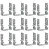  Fence Anchors 12 pcs Silver 12x6x15 cm Galvanised Steel Size 12 x 6 x 15 cm Quantity in Package 12 