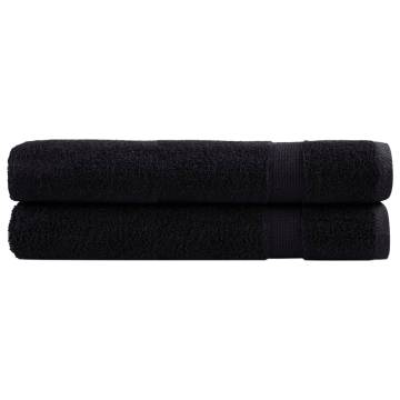 Premium Sauna Towels SOLUND 2 pcs Black 80x200 cm - 600 gsm