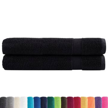 Premium Sauna Towels SOLUND 2 pcs Black 80x200 cm - 600 gsm