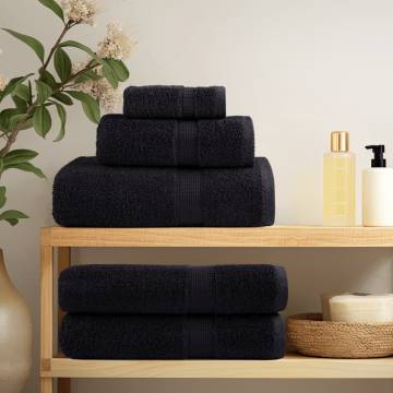 Premium Sauna Towels SOLUND 2 pcs Black 80x200 cm - 600 gsm