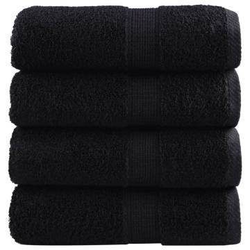 Premium Soap Towels SOLUND 4 pcs Black - 30x30 cm 600 gsm