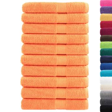 Premium SOLUND Towels - 10 pcs Orange 100x200 cm 600 gsm