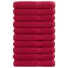 Premium SOLUND Towels - 10 Red Towels (100x200 cm, 600 gsm)