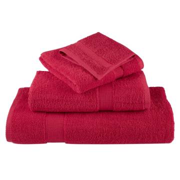 Premium SOLUND Towels - 10 Red Towels (100x200 cm, 600 gsm)