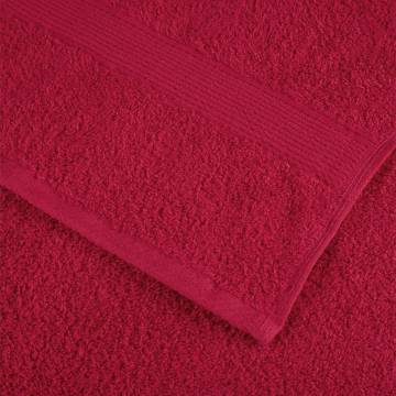 Premium SOLUND Towels - 10 Red Towels (100x200 cm, 600 gsm)