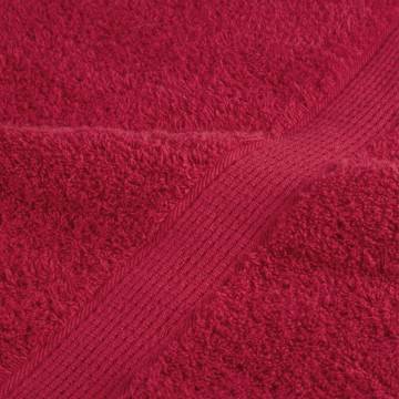 Premium SOLUND Towels - 10 Red Towels (100x200 cm, 600 gsm)