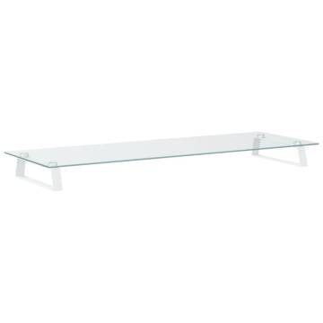 Monitor Stand White 100x35x8 cm - Stylish & Ergonomic Design