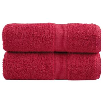 Premium Guest Towels SOLUND 2 pcs Red - Soft & Absorbent