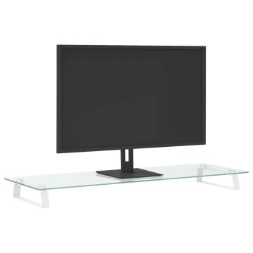 Monitor Stand White 100x35x8 cm - Stylish & Ergonomic Design