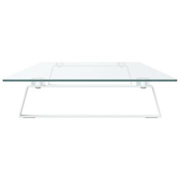 Monitor Stand White 100x35x8 cm - Stylish & Ergonomic Design