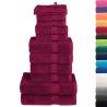 12 Piece Premium Towel Set SOLUND Bordeaux - 600 GSM Softness