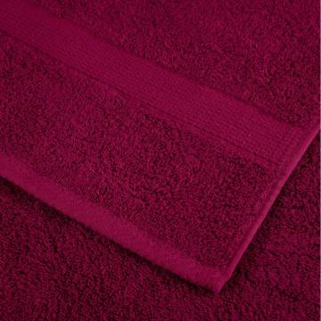 12 Piece Premium Towel Set SOLUND Bordeaux - 600 GSM Softness