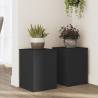 Stylish Black Plant Stands - 2 Pcs - Durable Engineered Wood