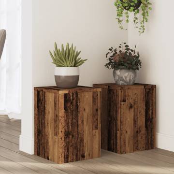 Plant Stands 2 pcs Old Wood - Stylish & Durable Design