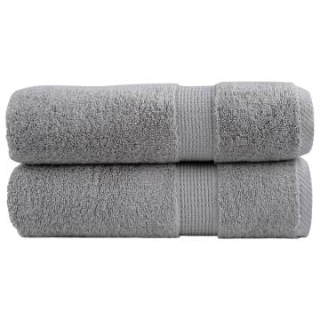 Premium Grey Hand Towels SOLUND 2pcs 50x100cm | Hipomarket