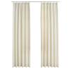 Elegant Cream Velvet Blackout Curtains - 140x175 cm | 2 pcs