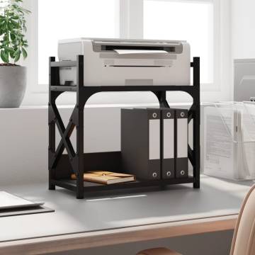 Printer Stand 2-Tier Black - Organize Your Workspace