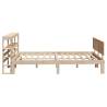 Solid Wood Pine Bed Frame with Headboard - King Size 150x200 cm